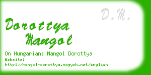 dorottya mangol business card